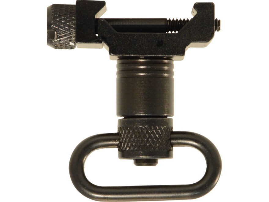 Uncle Mike's Picatinny Swivel Attachment Push Button with 1" Swivel Steel Black